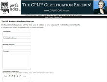 Tablet Screenshot of cplpcoach.com